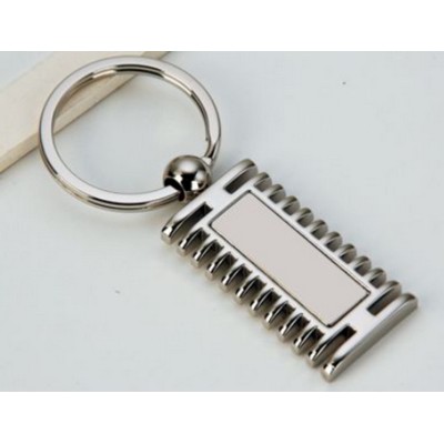 Rectangular Skeletal Body Shaped Metal Keyring