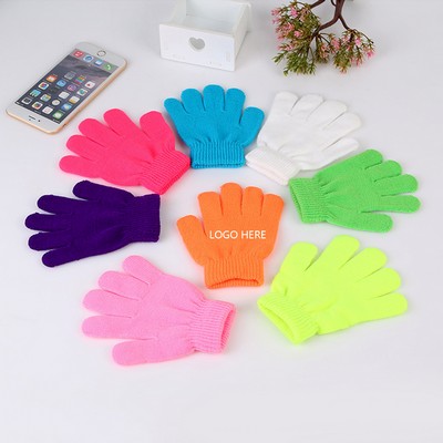 Kids Winter Knitted Gloves