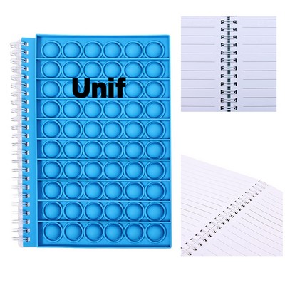 Spiral Push Pop Bubble Silicone Notebook