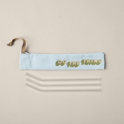 Denim Pouch For Reusable Straws