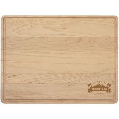 11 1/2" x 8 3/4" Maple Cutting Board with Drip Ring