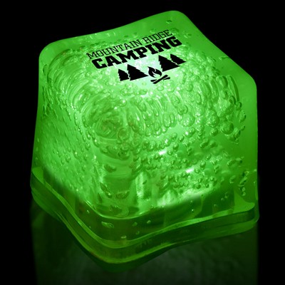 1 3/8" Digi-Printed Green Lited Ice Cube