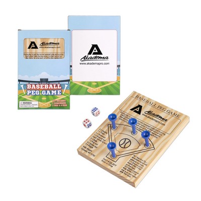 Wooden Baseball Peg Game