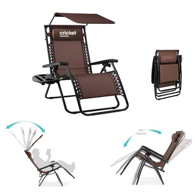 Foldable Zero Gravity Lounger with Canopy