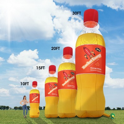 CUSTOM INFLATABLE BOTTLES 15' + 110V external blower (Priority Service 5-6 weeks)