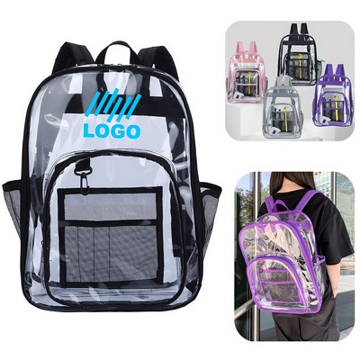 Heavy Duty Pvc Clear Transparent Backpack