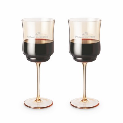 Twine Living® Tulip Stemmed Wine Glass in Amber