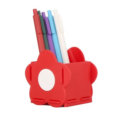 Silicone Cute Flower Organizer Pencil Holder