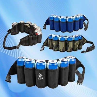 6-Pack Beer Belt with Adjustable Holder