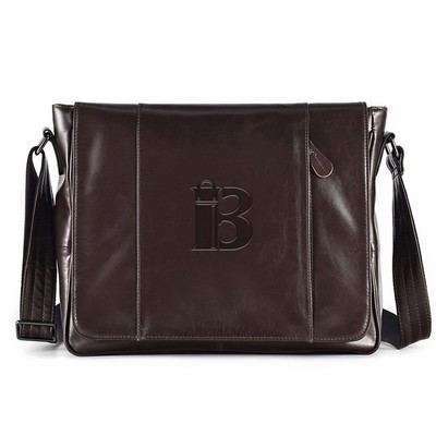 14" Cowhide Computer Crossbody Bag