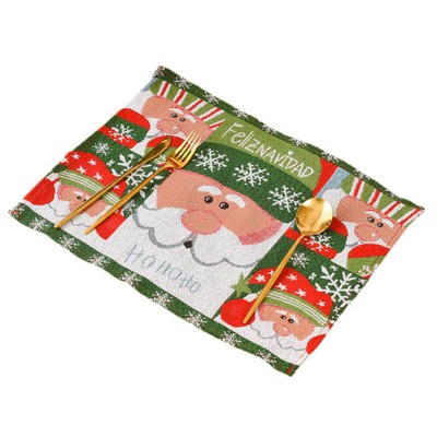 16 1/2" x 13"Christmas Theme Knitted Placemat/Kitchen Countermat