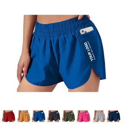 Women High Waist Running Shorts