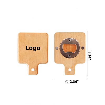 Wood Beer Opener Bamboo Refrigerator Magnet Magnetic Bottle Openers Kitchen Tools