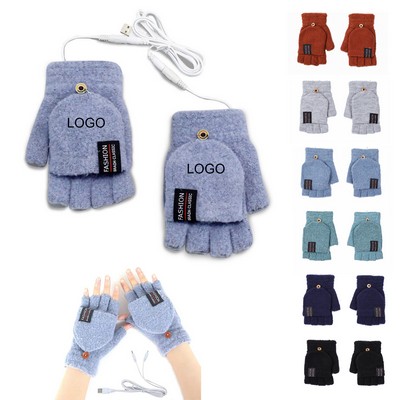 Electric Half Fingerless Heated Gloves