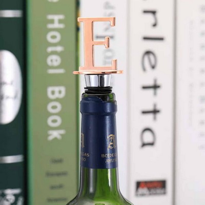 Metal Letter E Shape Reusable Wine Bottle Stoppers