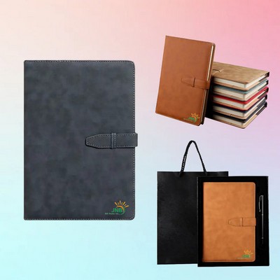 Premium A5 PU Leather Journal with Secure Buckle Closure