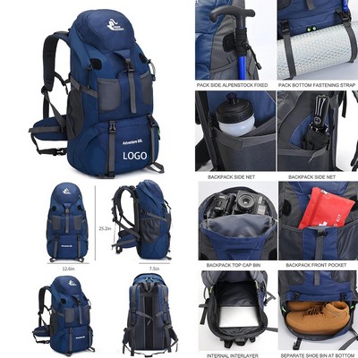 50L Waterproof Hiking Camping Backpack