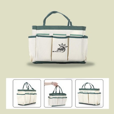 Pocketed Garden Tool Tote Organizer