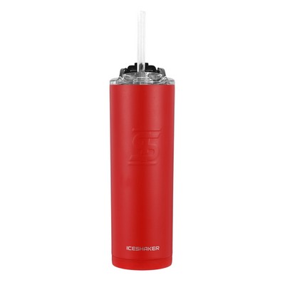 Ice Shaker Skinny Tumbler - Red - 20oz