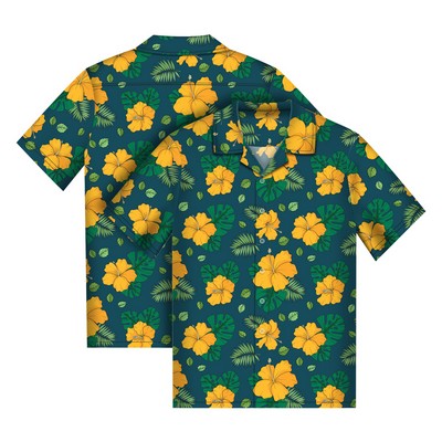 Men's Sublimated Hawaiian Cuban Collar Camp Shirt