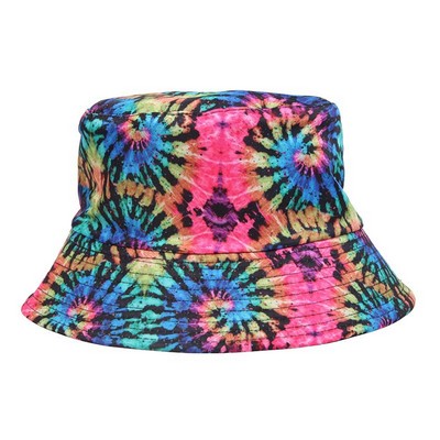 #63 3D Printed Bucket Hat Tie-Dyed Double-Sided Basin Hat For Men And Women