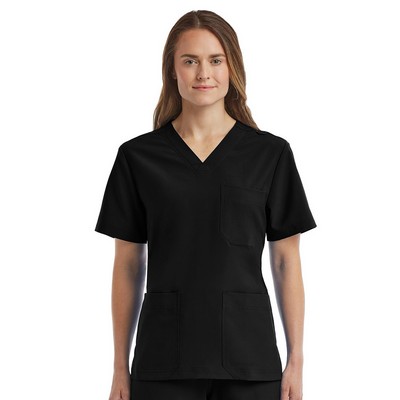 ScrubJoy Fit-4-All - Unisex Three-Pocket V-Neck Top