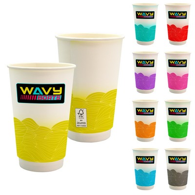 16 oz. Full Color Turbulent Waves Paper Cup