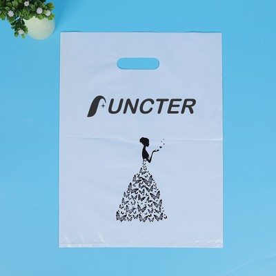 7.9"x13.8" 2.4mil Merchandise Bags with Die Cut Handles for Boutique Bag Shopping Cloth Bags