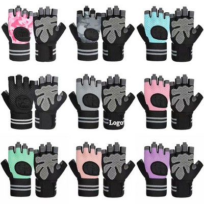 Half Finger Bicycle Gloves w/Anti Slip Shock