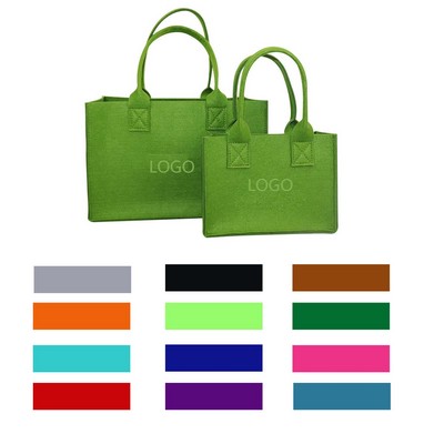 Felt Material Large Portable Folding Tote Bag With Handle