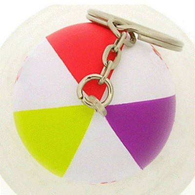 Beach Ball Stress Ball Keychain