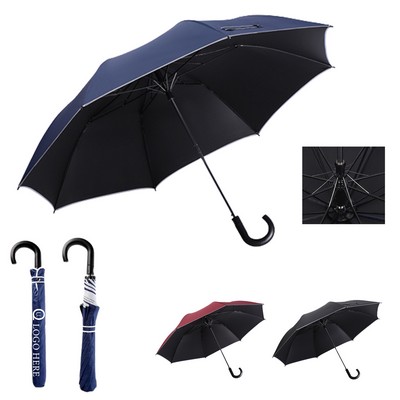 24-Inch Two-Fold Semi-Automatic Golf Folding Umbrella