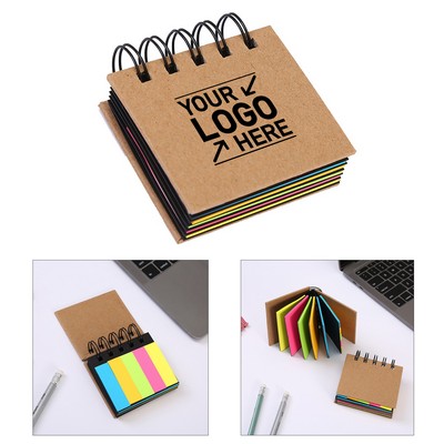 Spiral Bound Sticky Notes and Flags Portable and Organized