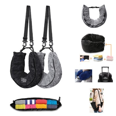 Multifunctional Fillable Luggage Neck Pillow