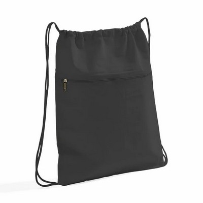 Front-ZIp Drawstring Backpack