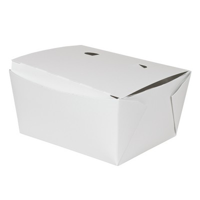 BioPak DINE #1 Vented Paper Takeout Box - White