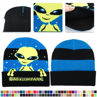 Embroidery Winter Beanie Cap