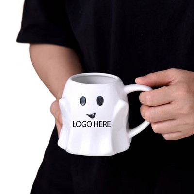 14oz Ceramic Ghost Mug /W Handle