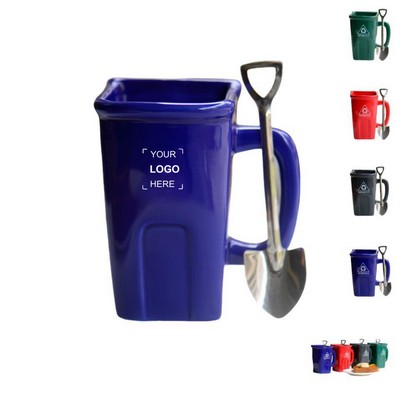 11oz Recycle Trash Can Ceramic Coffee Mug