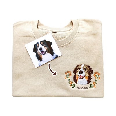 Custom Pet Embroidered Sweatshirt