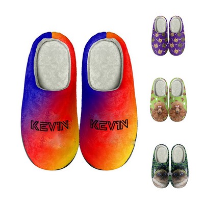 Sustainable All-Over Print Custom Memory Foam Slippers