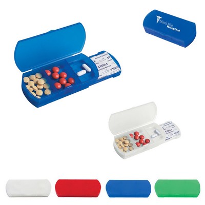 3-Chamber Pill Box With Bandage Dispenser