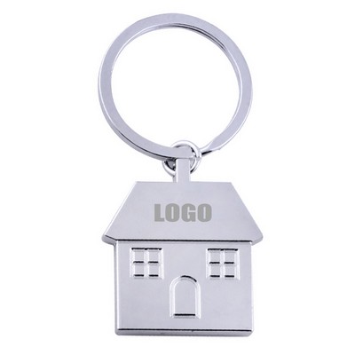 Dual Window House Shaped Keychain