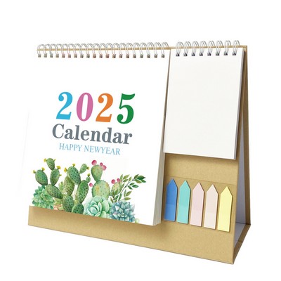 18 Months 10.2"*10.2" Cactus Desk Calendar From Jan 2025 To June 2026