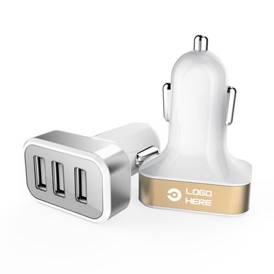 3-Port Usb Car Charger Adapter