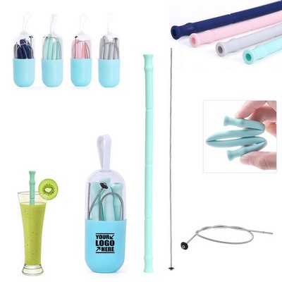 Bamboo Shaped Silicone Straw