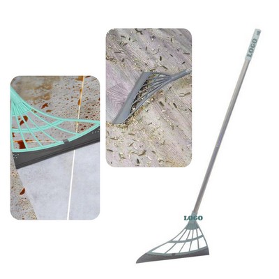 Long-Handle Silicone Broom and Squeegee for Floor Cleaning