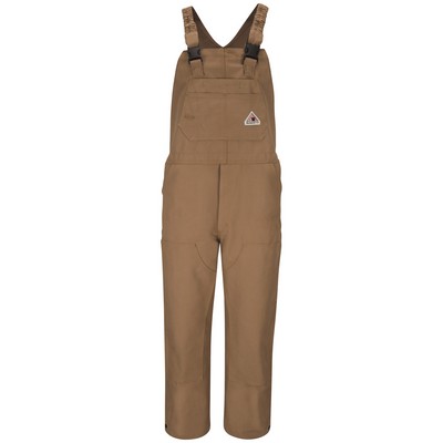 Bulwark® Men's Heavyweight FR Brown Duck Bib Overall with Knee Zip