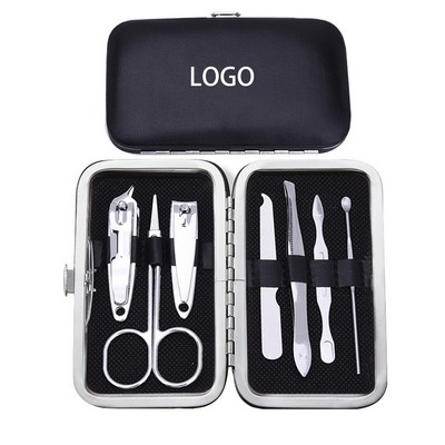 7-Pcs Nail Clipper Kit W/ Synthetic Leather Case