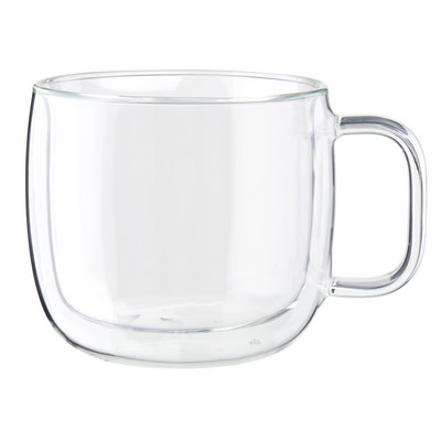 JA Henckels Sorrento Plus 2-Piece Double-Wall Glass Cappuccino Mug Set